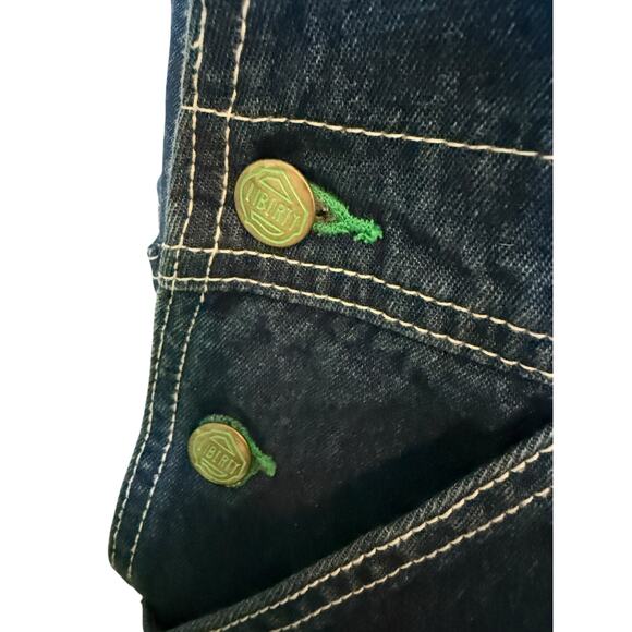 Vintage Liberty Overalls Long Bib Design Blue/Green Youth/16 NWOT - Picture 5 of 11